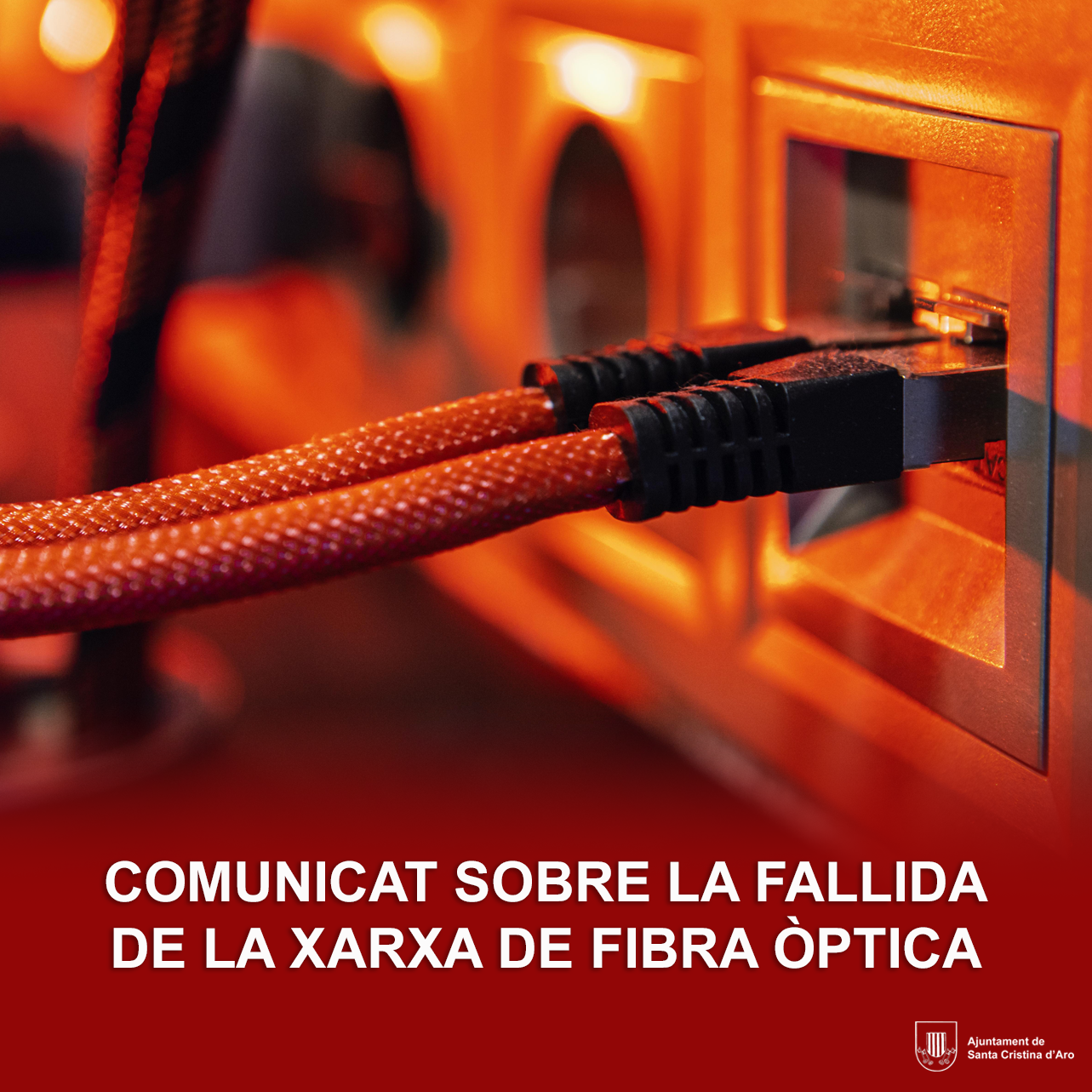 Comunicat sobre la fallida de la xarxa de fibra òptica