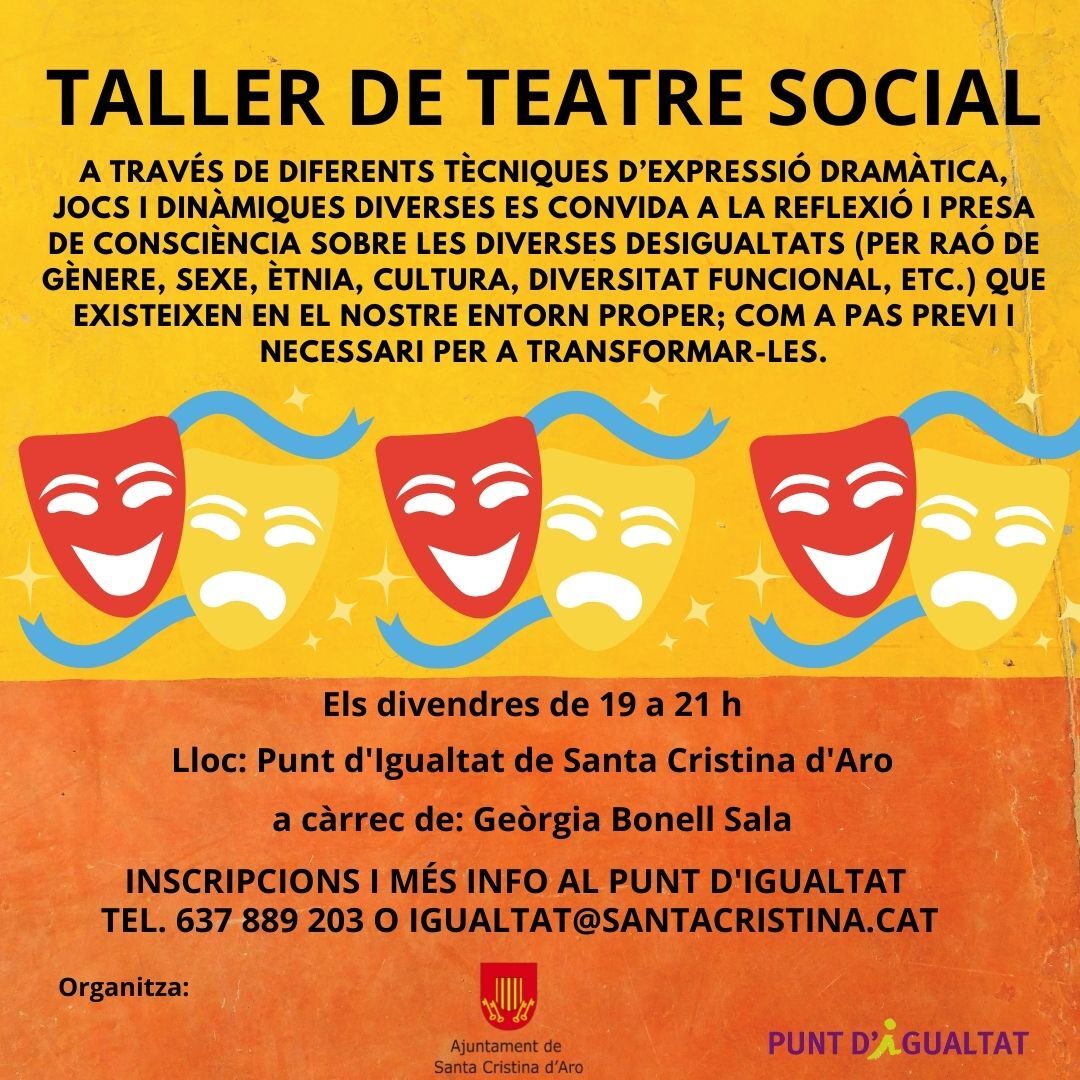 Cartell de Taller de Teatre Social