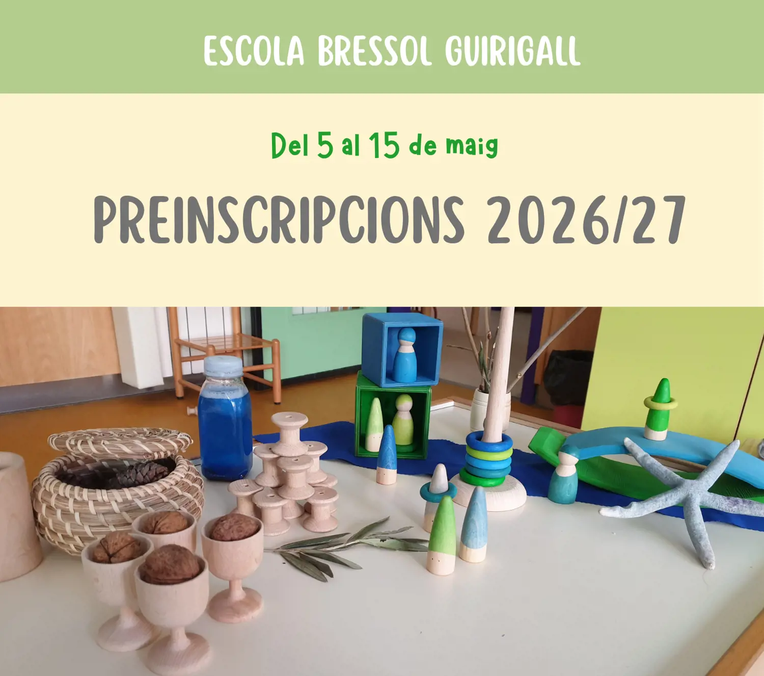Preinscripcions a l’Escola Bressol Guirigall per al curs 2026-2027