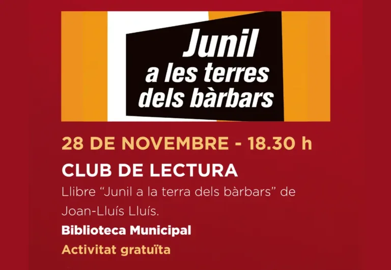Club de Lectura: “Junil a la terra dels bàrbars” de Joan-Lluís Lluís