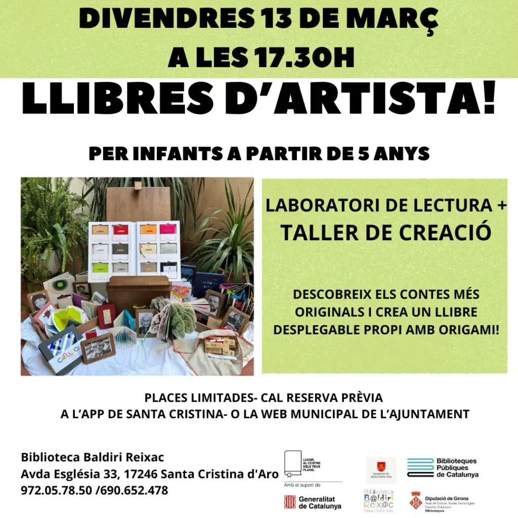 Llibres d’artista + taller de creació en família