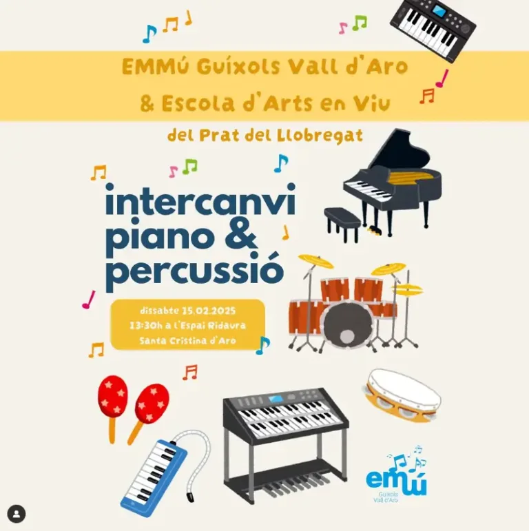 Concert de piano i percussió a l’Espai Ridaura