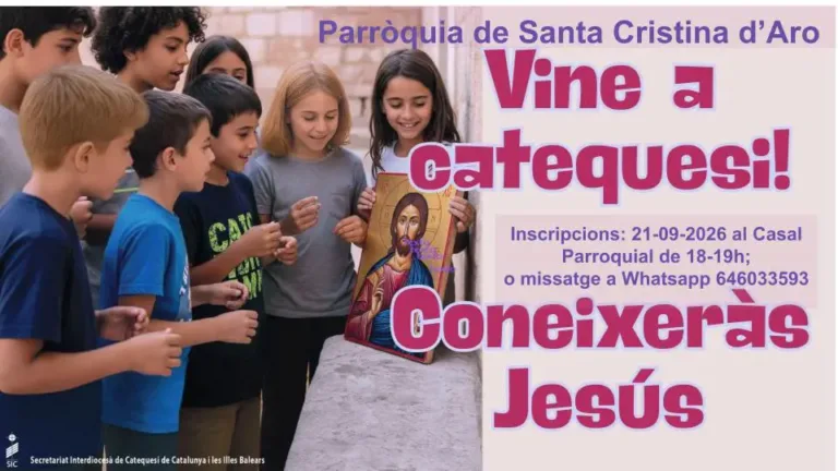 Inscripcions a la catequesi a la Parròquia de Santa Cristina d’Aro