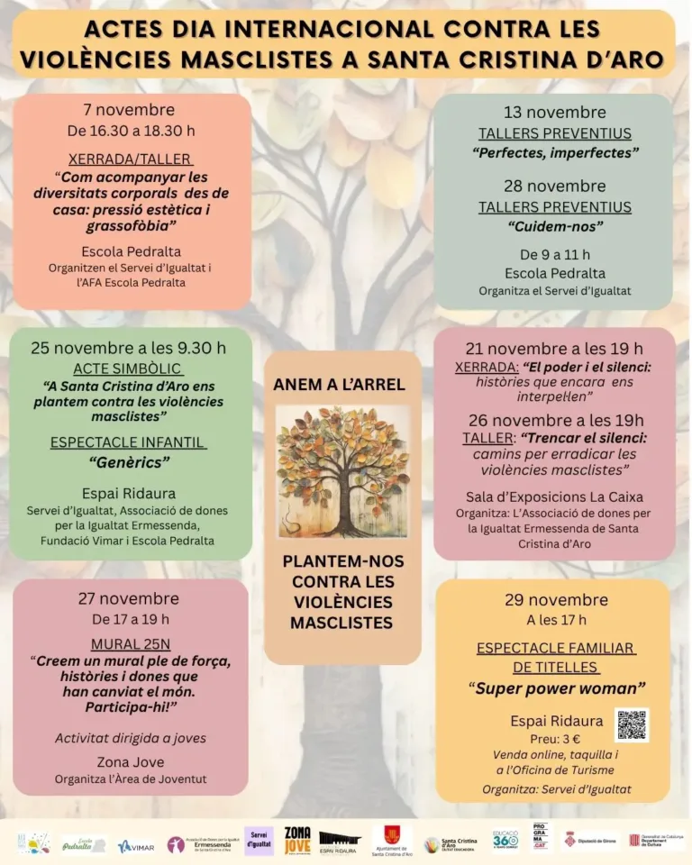 Activitats 25N – Dia Internacional per a l’Eliminació de la Violència envers les Dones