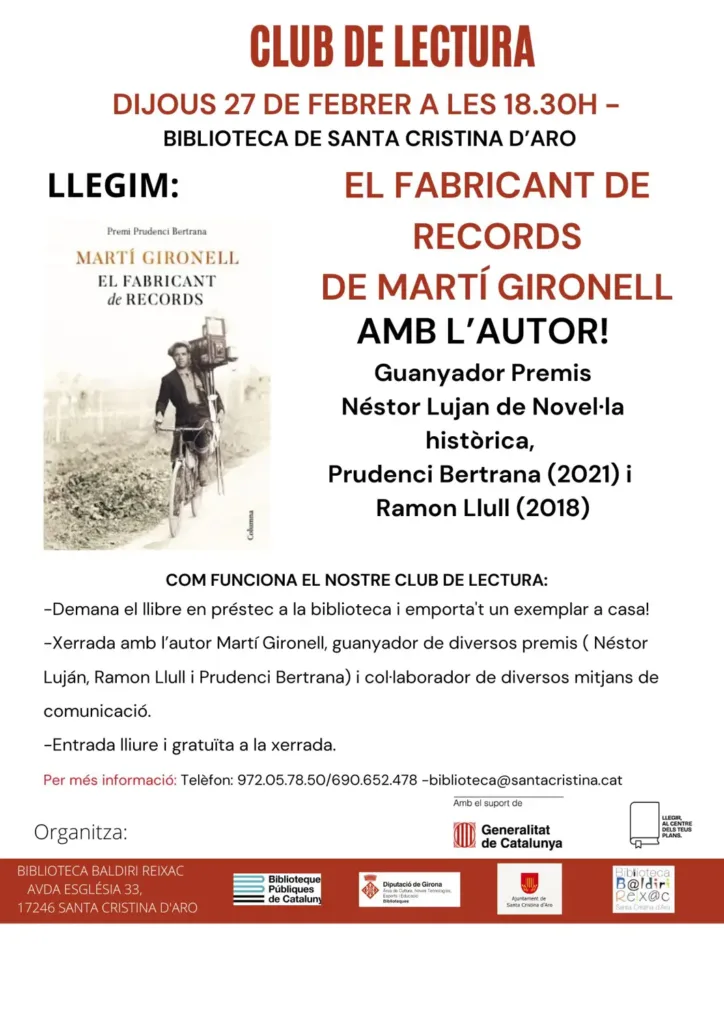 Club de lectura amb l’autor Martí Gironell