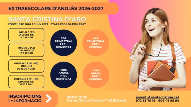Cursos d’anglès 2026-2027