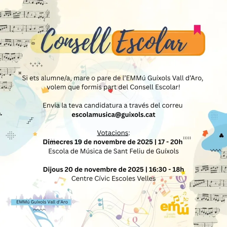 Eleccions al Consell Escolar de l’Escola de Música