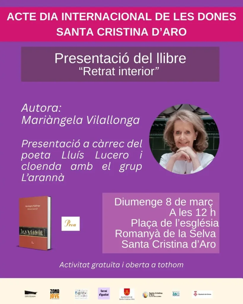 Presentació del llibre “Retrat interior” de Mariàngela Vilallonga