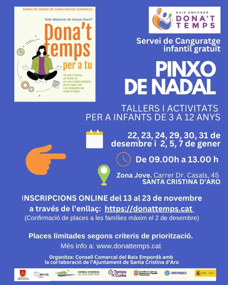 PINXO DE NADAL – Servei de canguratge infantil gratuït