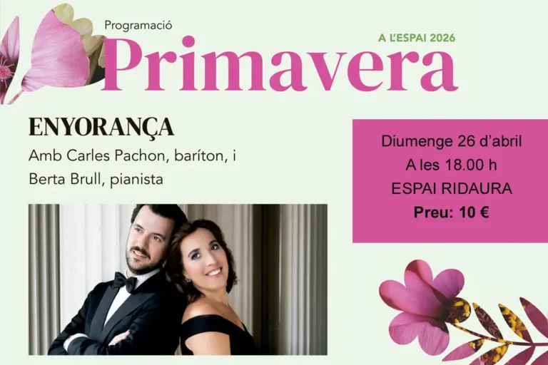 L’Espai Ridaura acull el concert “Enyorança”, un viatge emocional a la cançó contemporània catalana