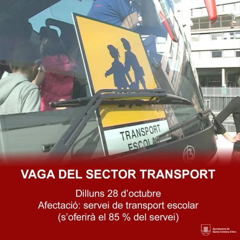 VAGA SECTOR TANSPORT – VIATGERS 28 D’OCTUBRE DE 2024
