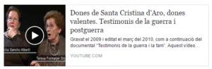 Dones de Santa Cristina d’Aro, dones valentes